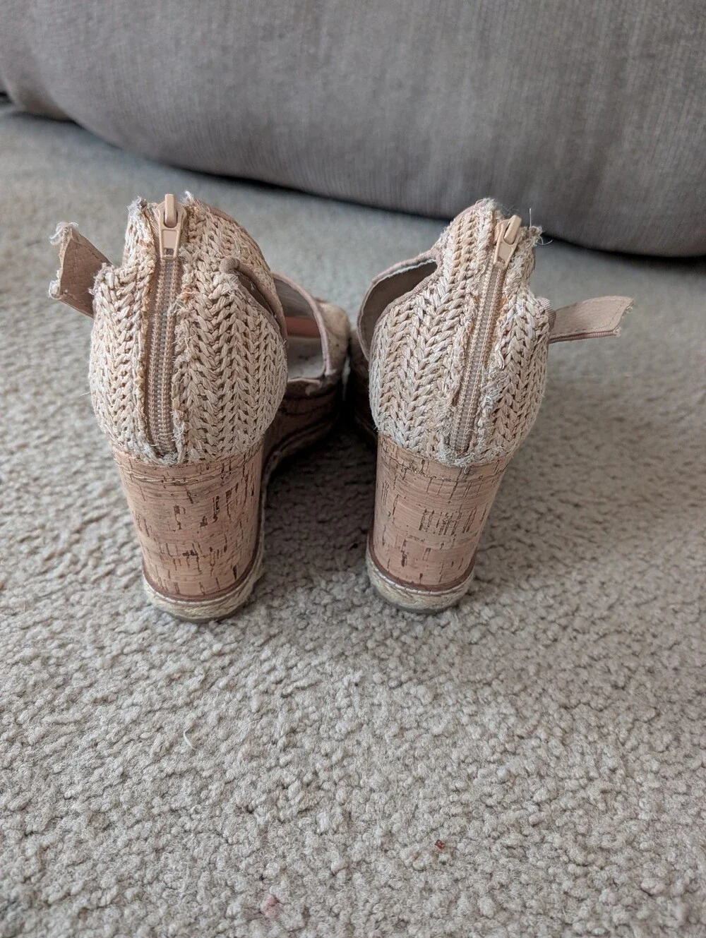 Dolce Vita Natural Woven Cork Platform Wedges
